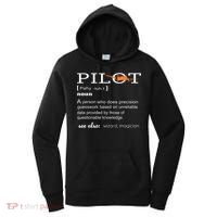 Pilot Definition Shirts Who Lover Funny Airplane Aircraft Women's Hoodie thumb 0