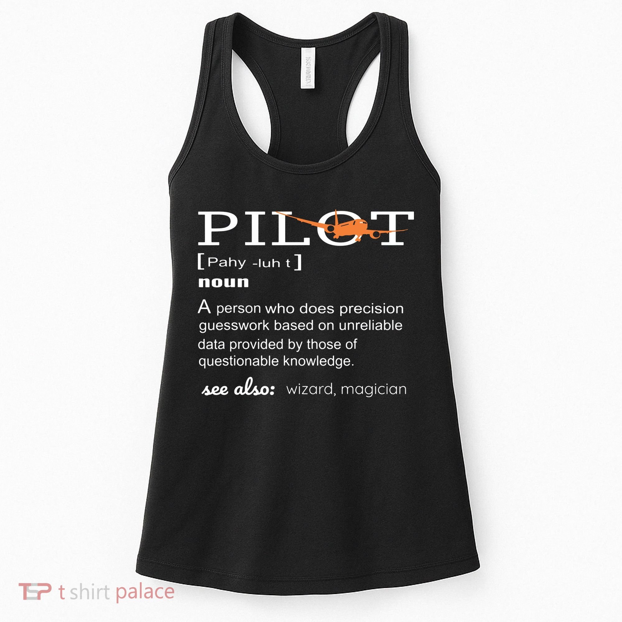 Pilot Definition Shirts Who Lover Funny Airplane Aircraft Women's Tank Top