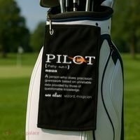 Pilot Definition Shirts Who Lover Funny Airplane Aircraft Golf Towel thumb 2