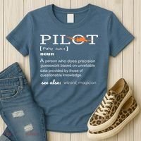 Pilot Definition Shirts Who Lover Funny Airplane Aircraft Women's T-Shirt thumb 3