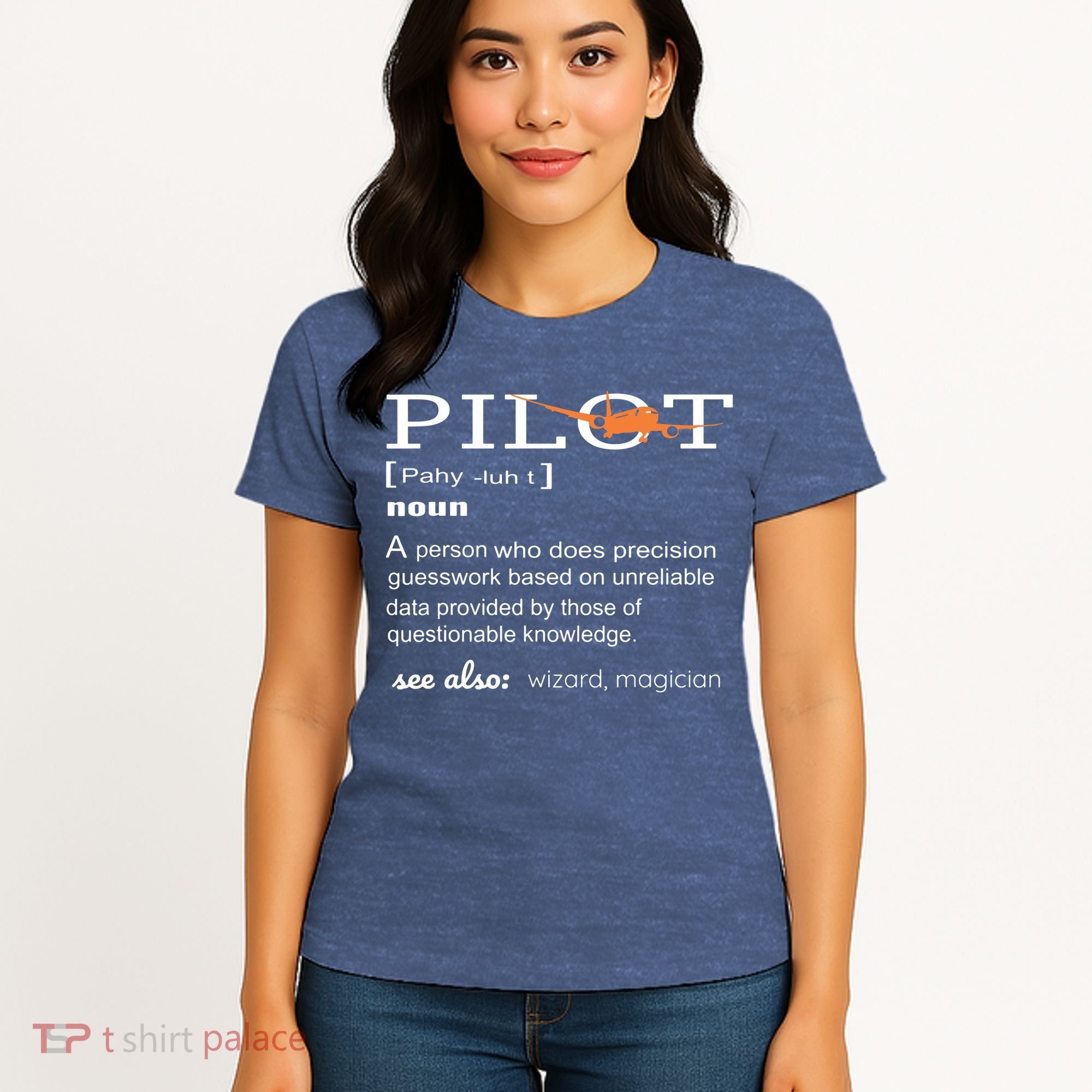 Pilot Definition Shirts Who Lover Funny Airplane Aircraft Women's T-Shirt