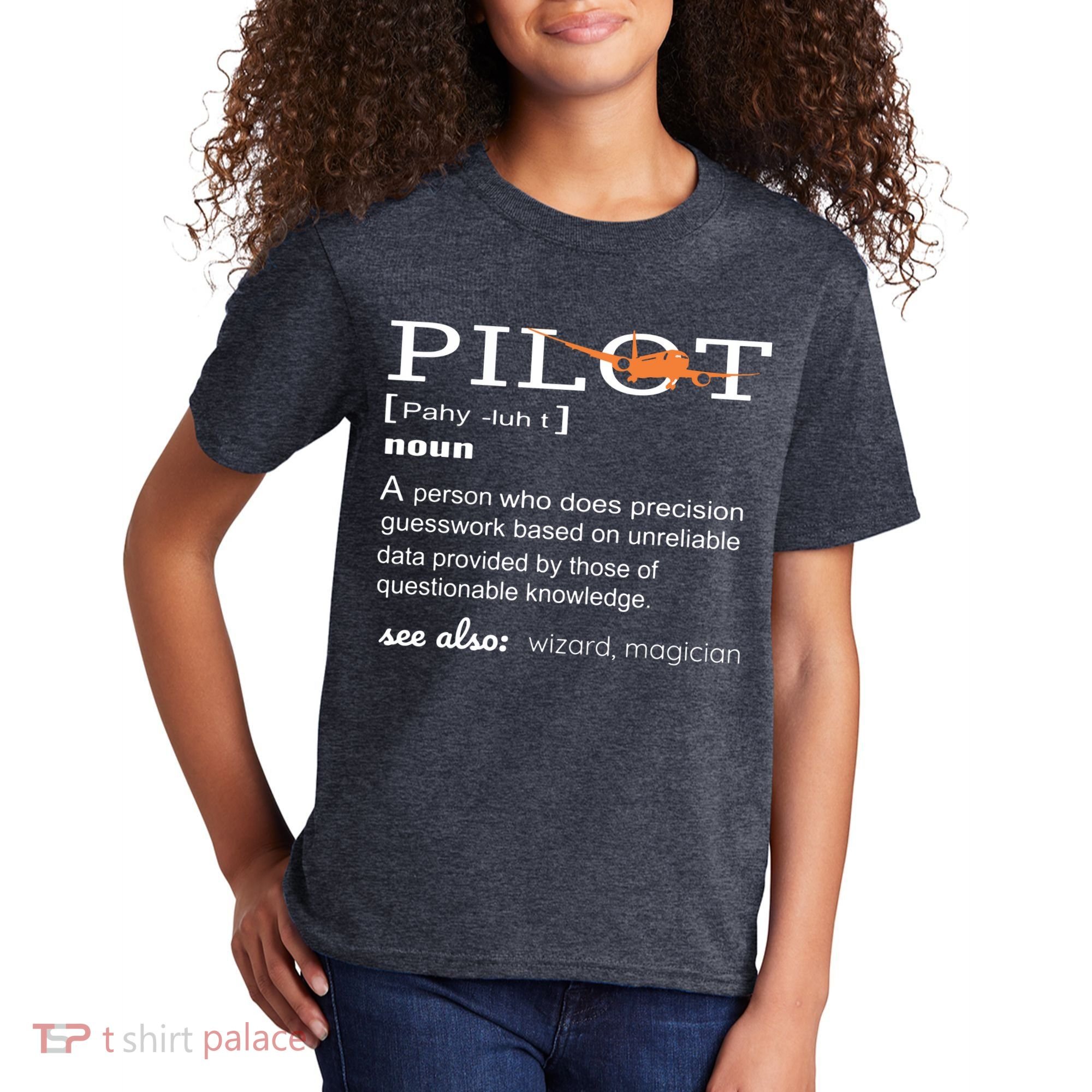 Pilot Definition Shirts Who Lover Funny Airplane Aircraft Kids T-Shirt