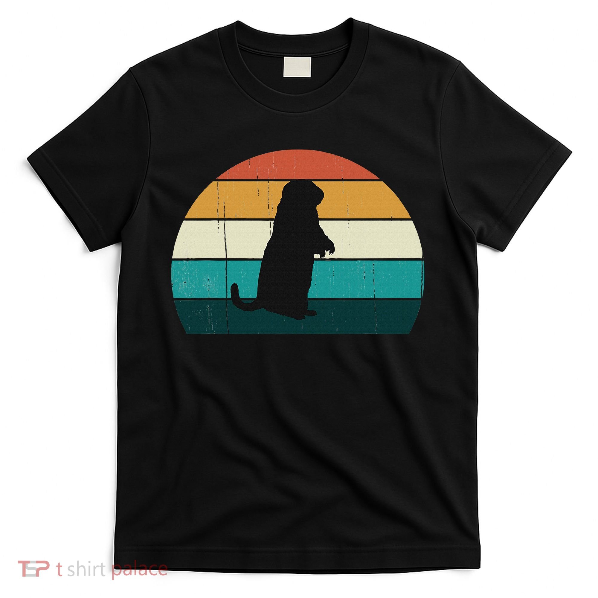 Prairie Dog Sunset Cool Vintage Ground Squirrel Gift T-Shirt