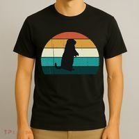 Prairie Dog Sunset Cool Vintage Ground Squirrel Gift T-Shirt thumb 3