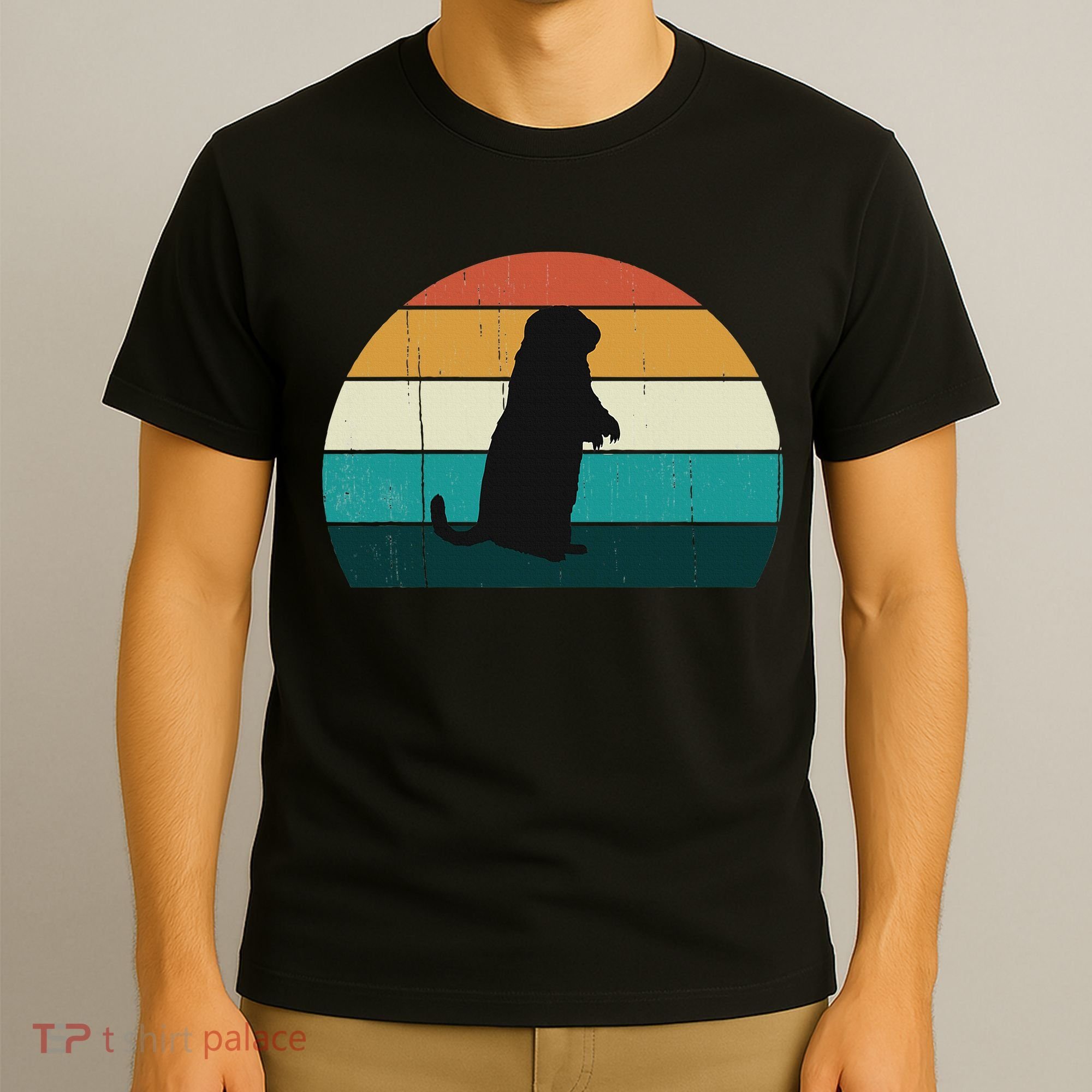 Prairie Dog Sunset Cool Vintage Ground Squirrel Gift T-Shirt