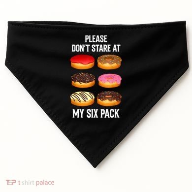 Please Dont Stare At My Six Pack Donuts Abs Six Pack Workout USA-Made Doggie Bandana