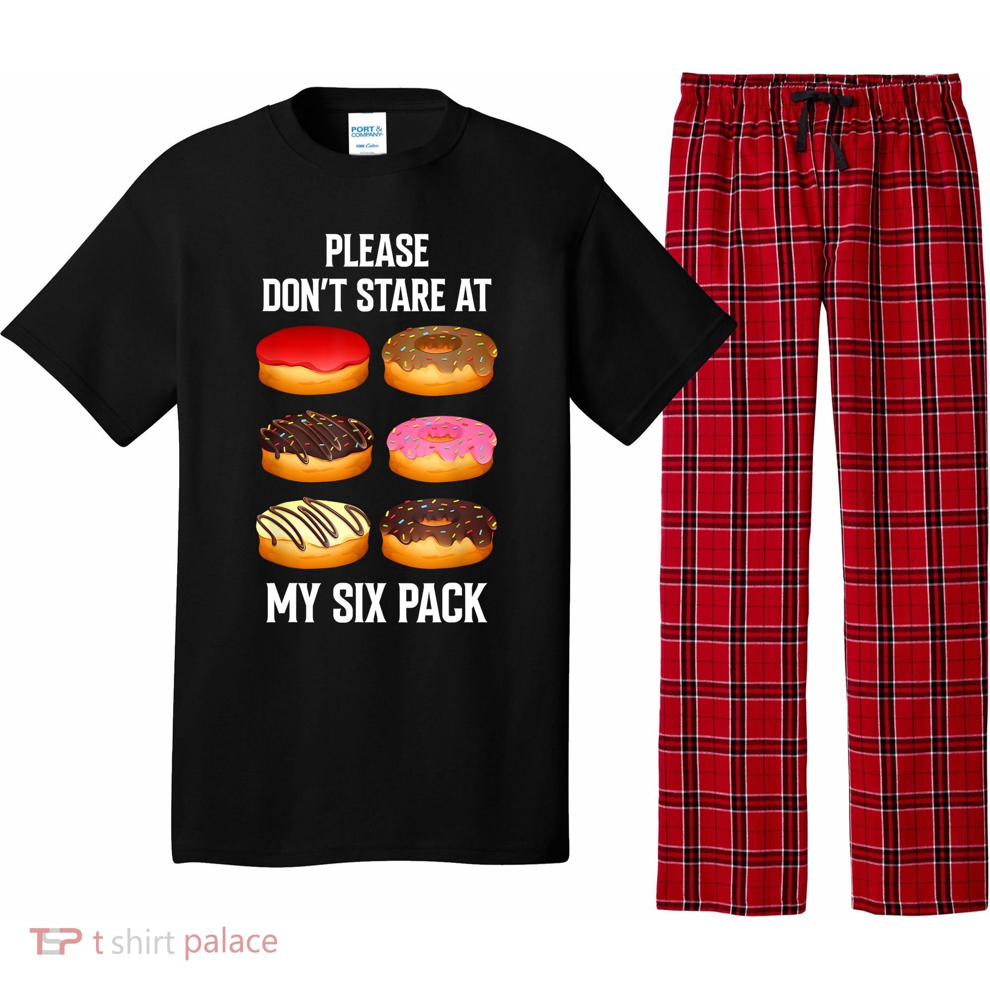 Please Dont Stare At My Six Pack Donuts Abs Six Pack Workout Pajama Set
