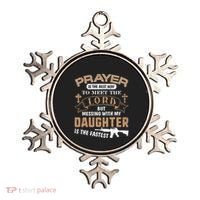Proud Daddy Saying If You Mess With My Daughter Funny Dad Meaningful Gift Ornament thumb 0