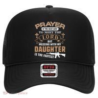 Proud Daddy Saying If You Mess With My Daughter Funny Dad Meaningful Gift Hat thumb 0