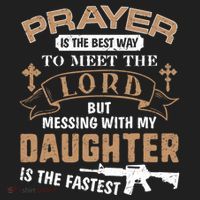 Proud Daddy Saying If You Mess With My Daughter Funny Dad Meaningful Gift Hat thumb 2