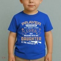 Proud Daddy Saying If You Mess With My Daughter Funny Dad Meaningful Gift Toddler T-Shirt thumb 2
