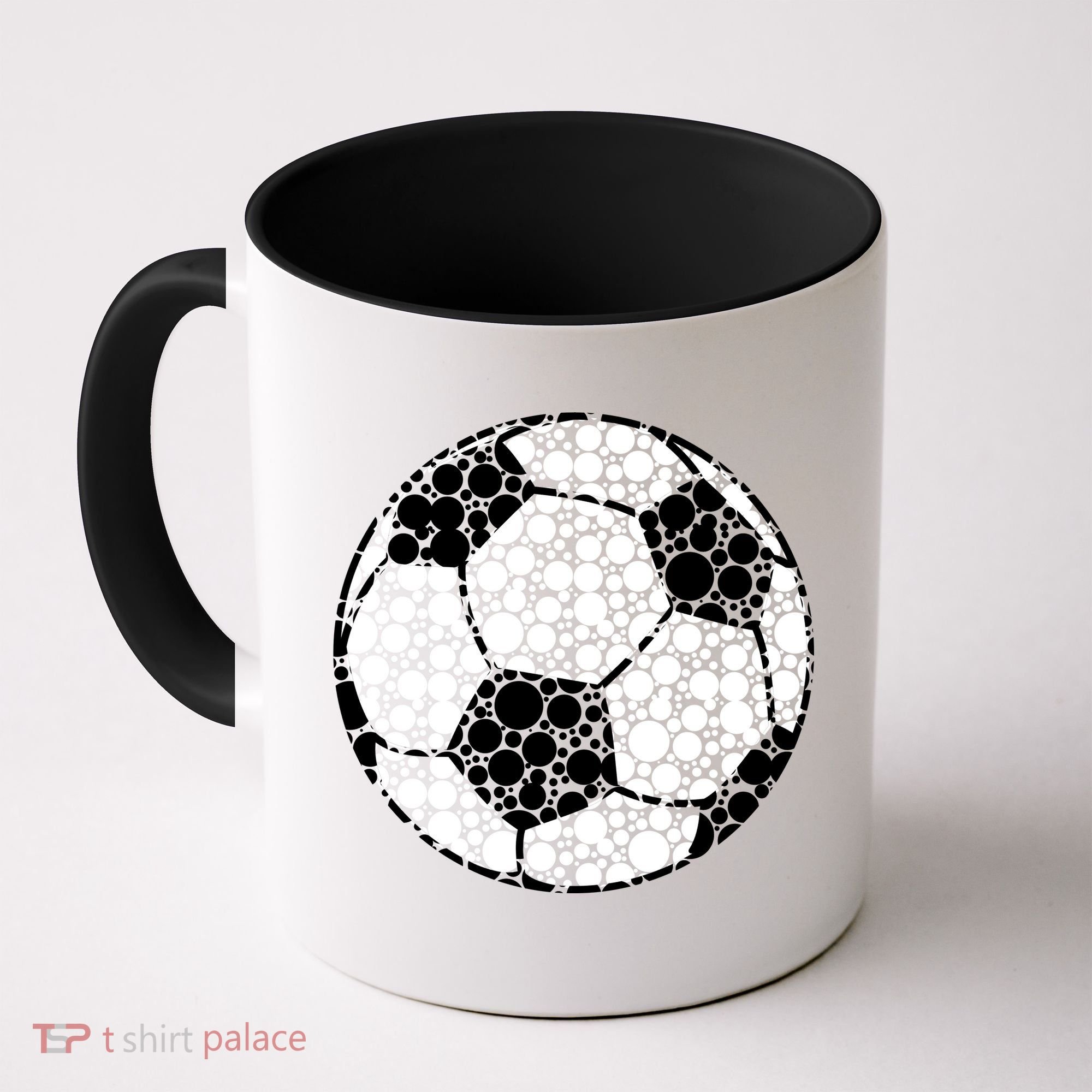 Polka Dots Soccer Ball Coffee Mug