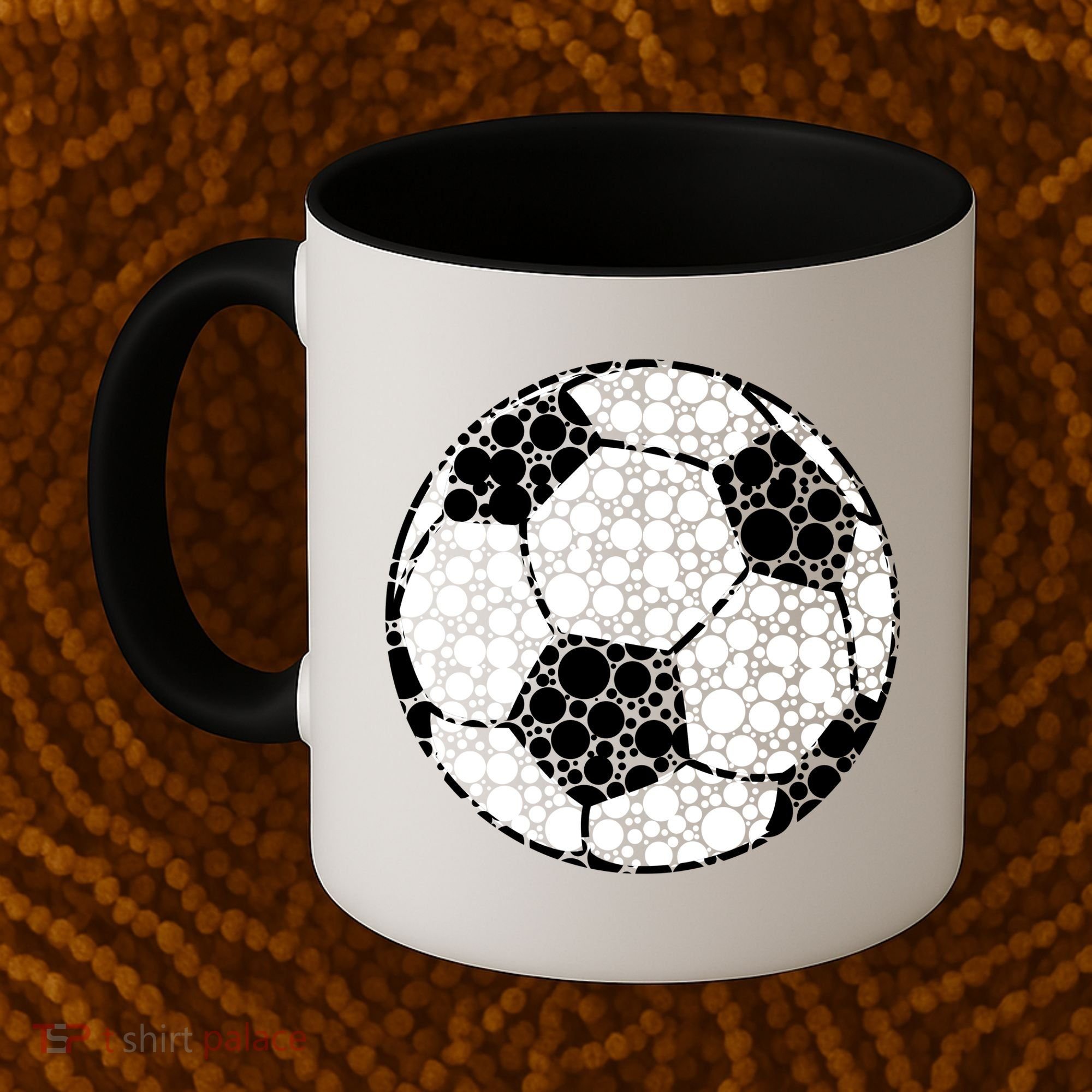 Polka Dots Soccer Ball Coffee Mug