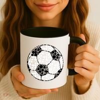 Polka Dots Soccer Ball Coffee Mug thumb 3