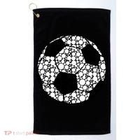 Polka Dots Soccer Ball Golf Towel thumb 0