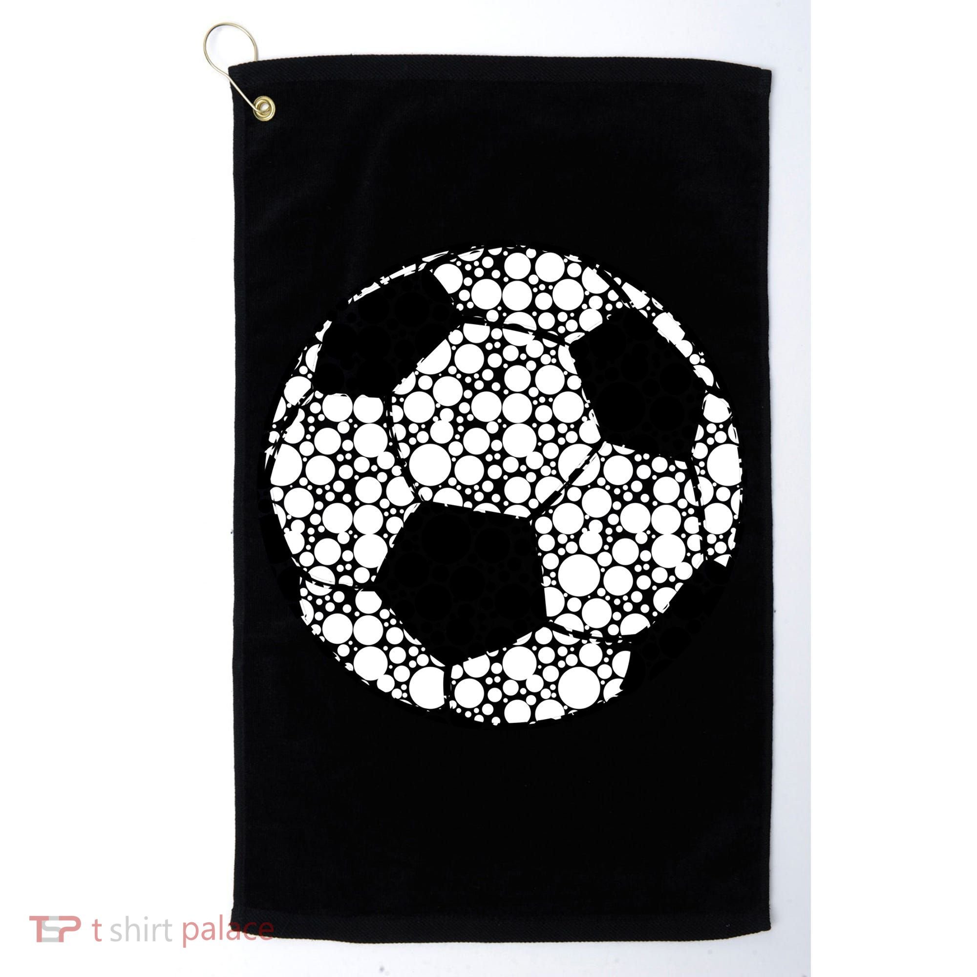 Polka Dots Soccer Ball Golf Towel