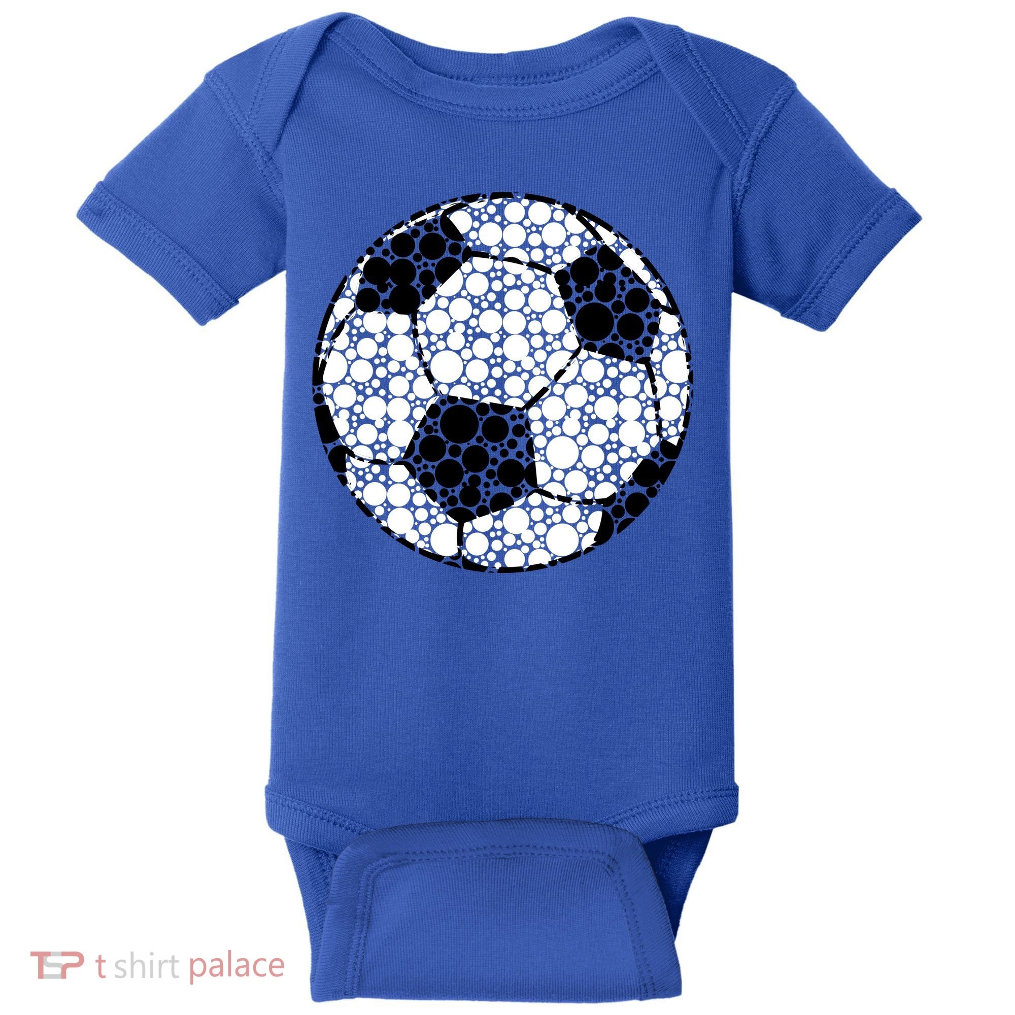 Polka Dots Soccer Ball Baby Bodysuit