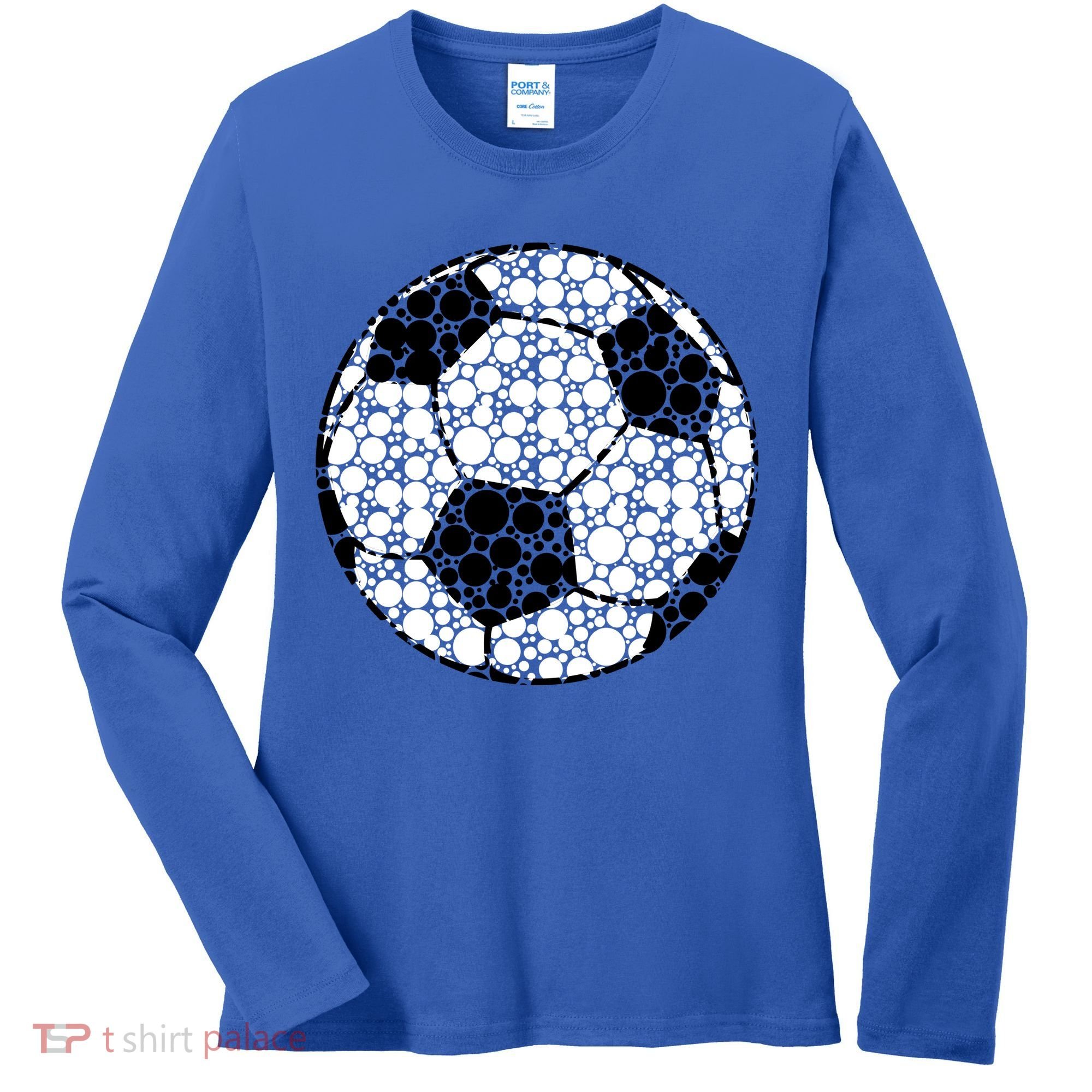 Polka Dots Soccer Ball Women's Long Sleeve Shirt