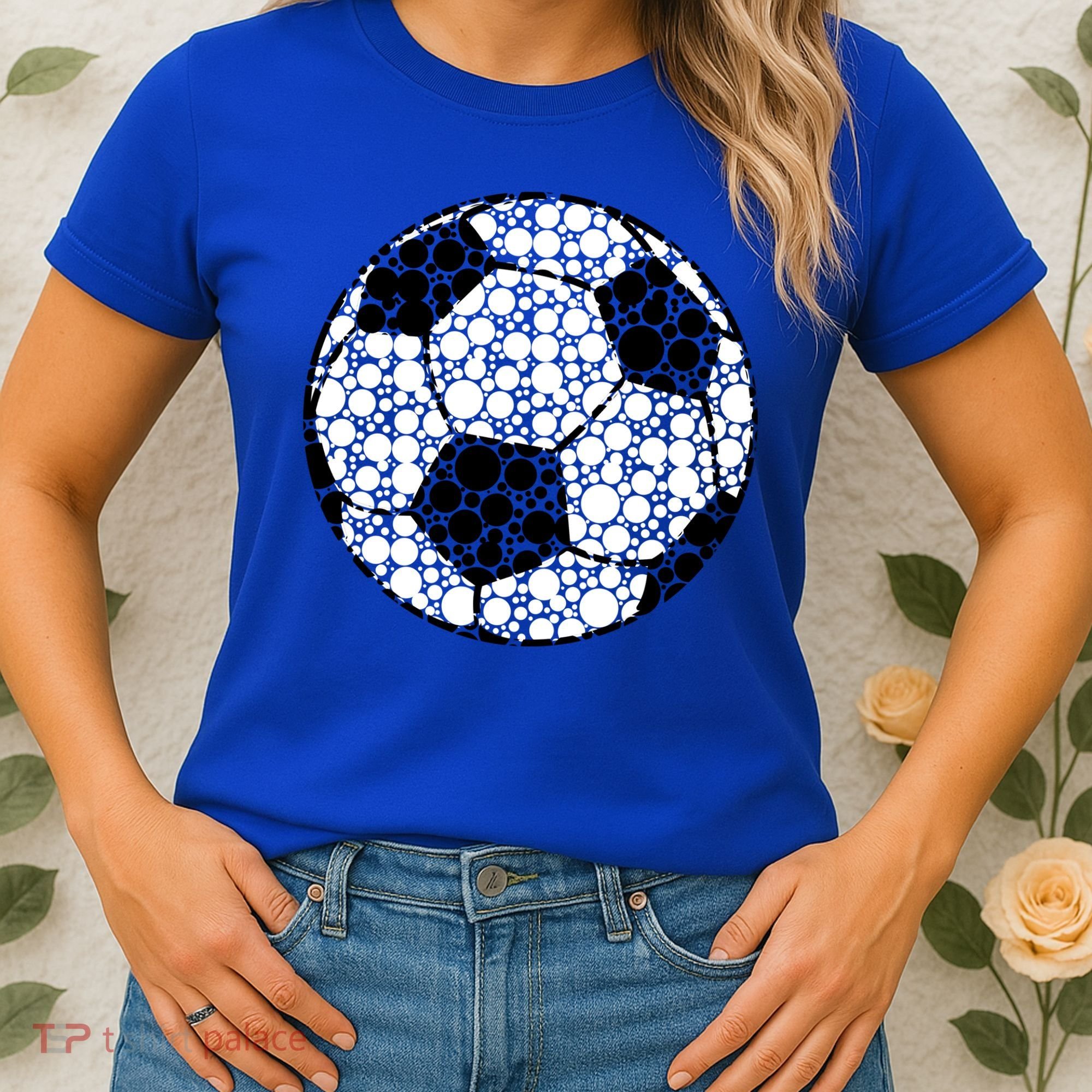 Polka Dots Soccer Ball Women's T-Shirt