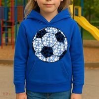Polka Dots Soccer Ball Kids Hoodie thumb 3