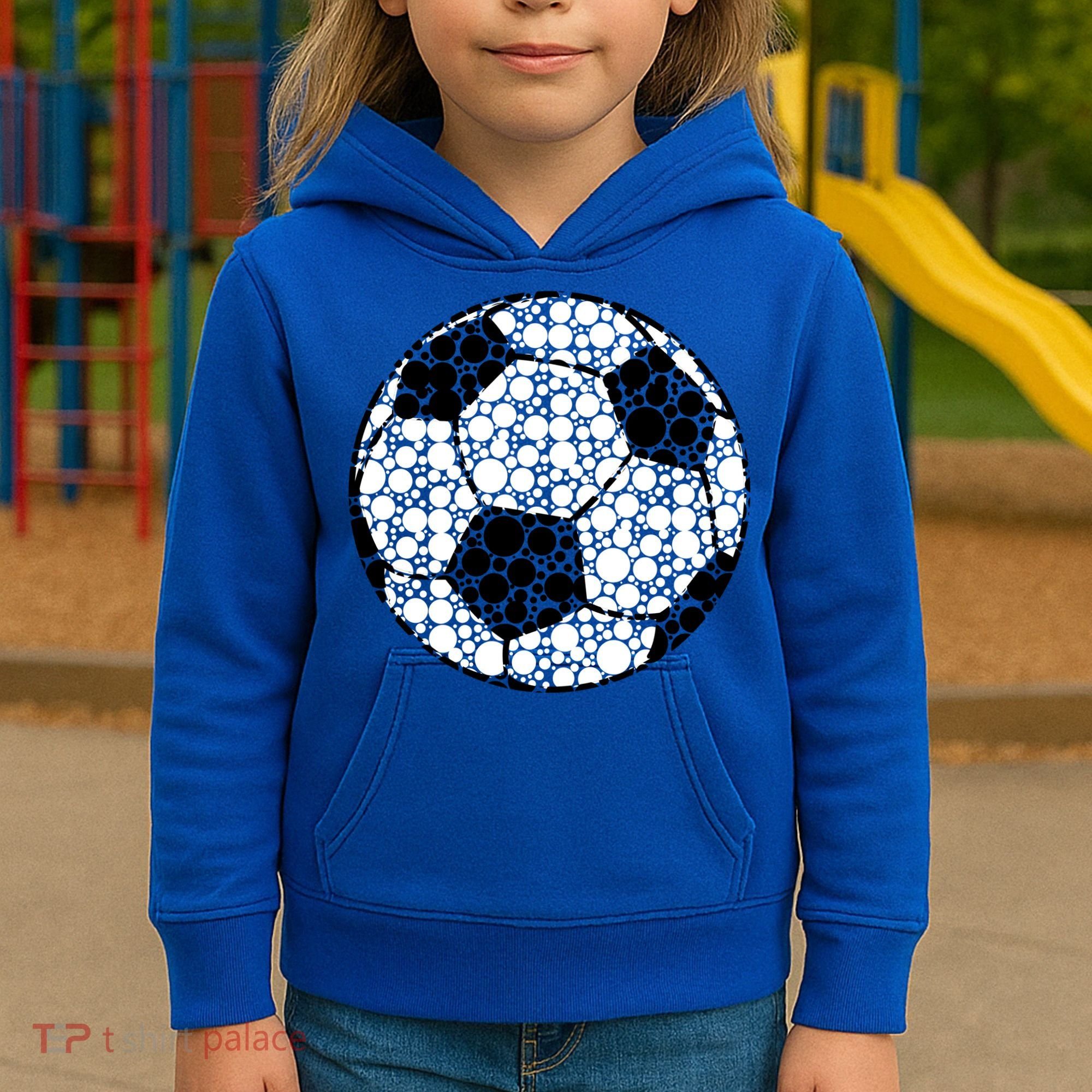 Polka Dots Soccer Ball Kids Hoodie