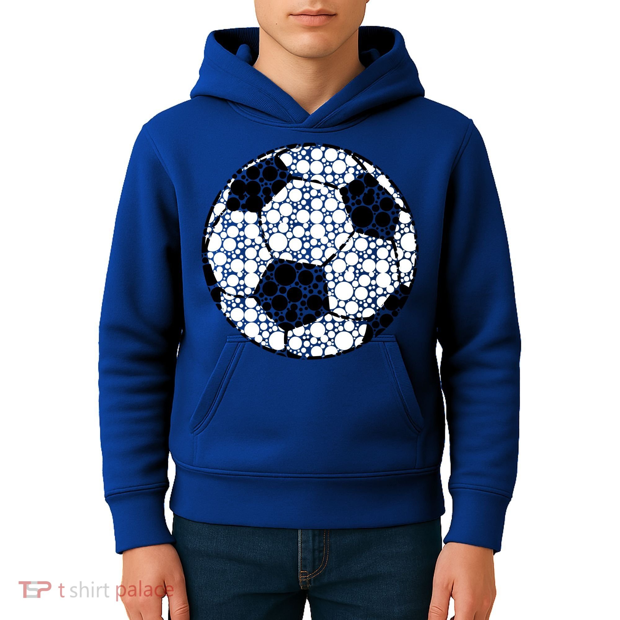 Polka Dots Soccer Ball Kids Hoodie