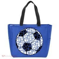 Polka Dots Soccer Ball Tote Bag thumb 0