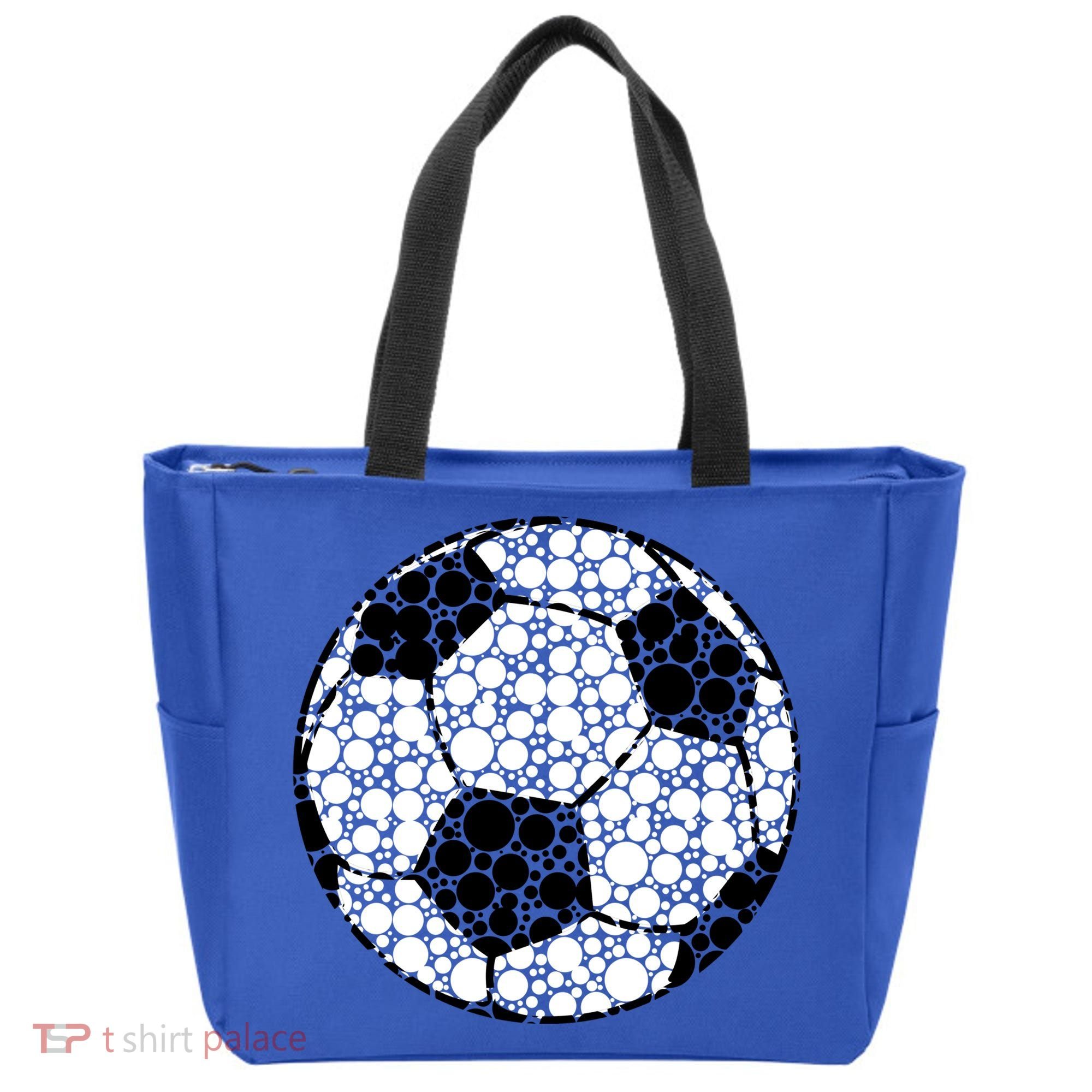 Polka Dots Soccer Ball Tote Bag