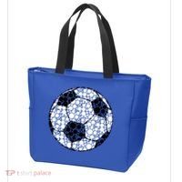 Polka Dots Soccer Ball Tote Bag thumb 3