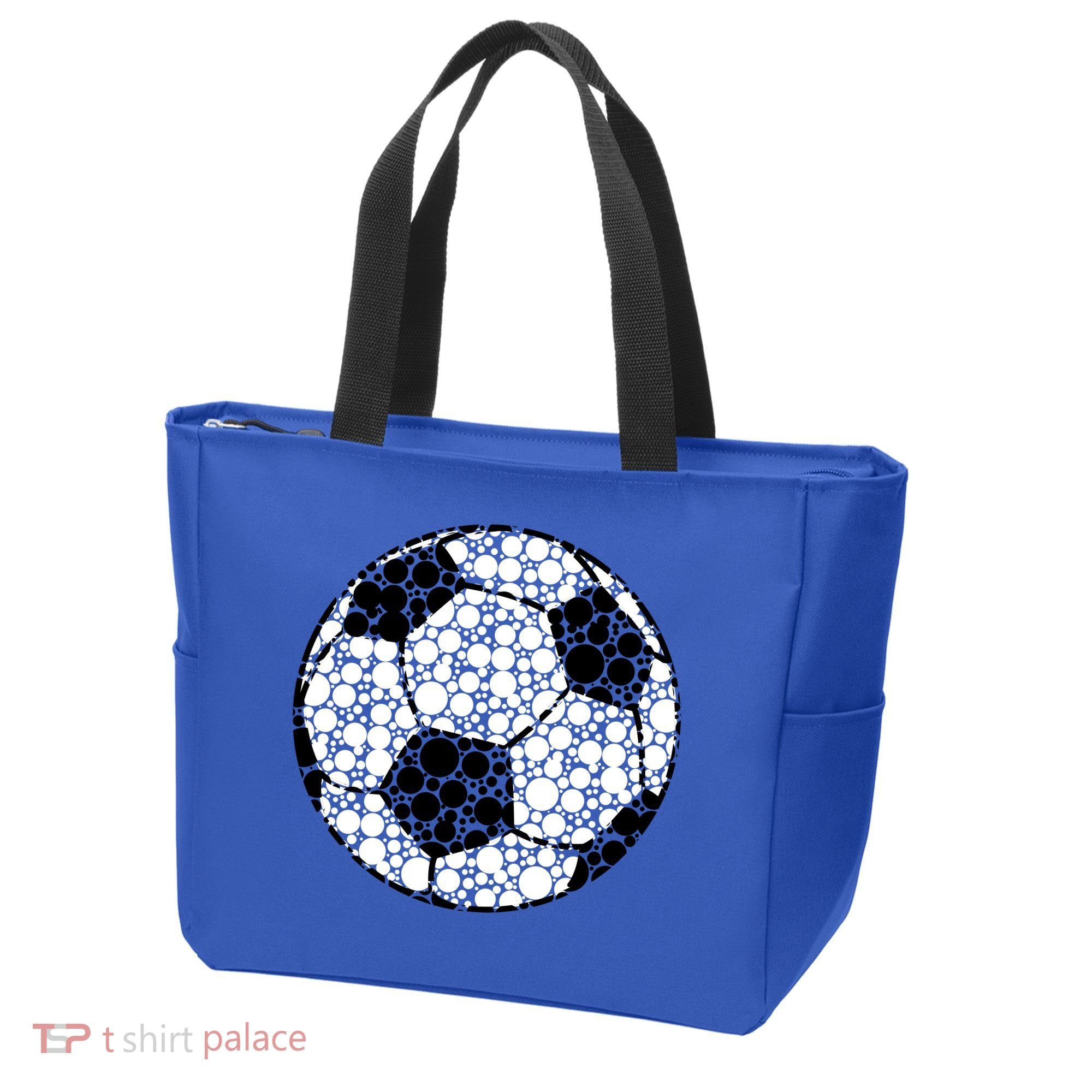 Polka Dots Soccer Ball Tote Bag