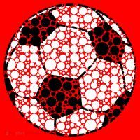 Polka Dots Soccer Ball Santa Hat thumb 1