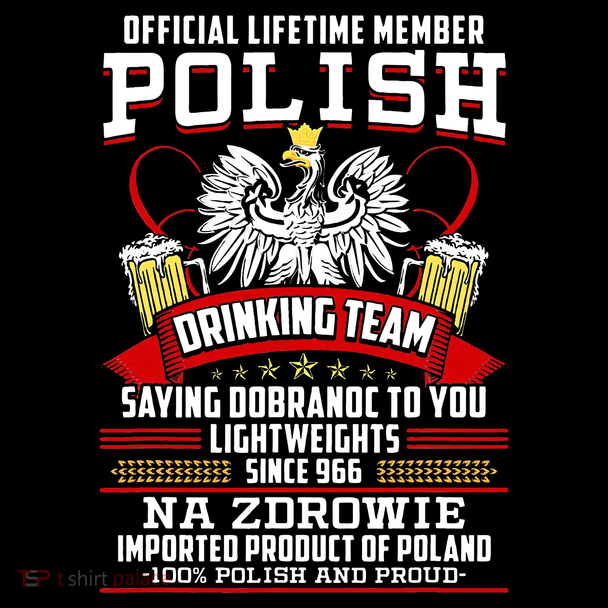 Polish Drinking Team Dobranoc Goodnight Dyngus Day Polska Hoodie