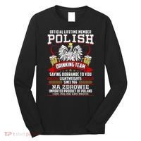 Polish Drinking Team Dobranoc Goodnight Dyngus Day Polska Long Sleeve Shirt thumb 0