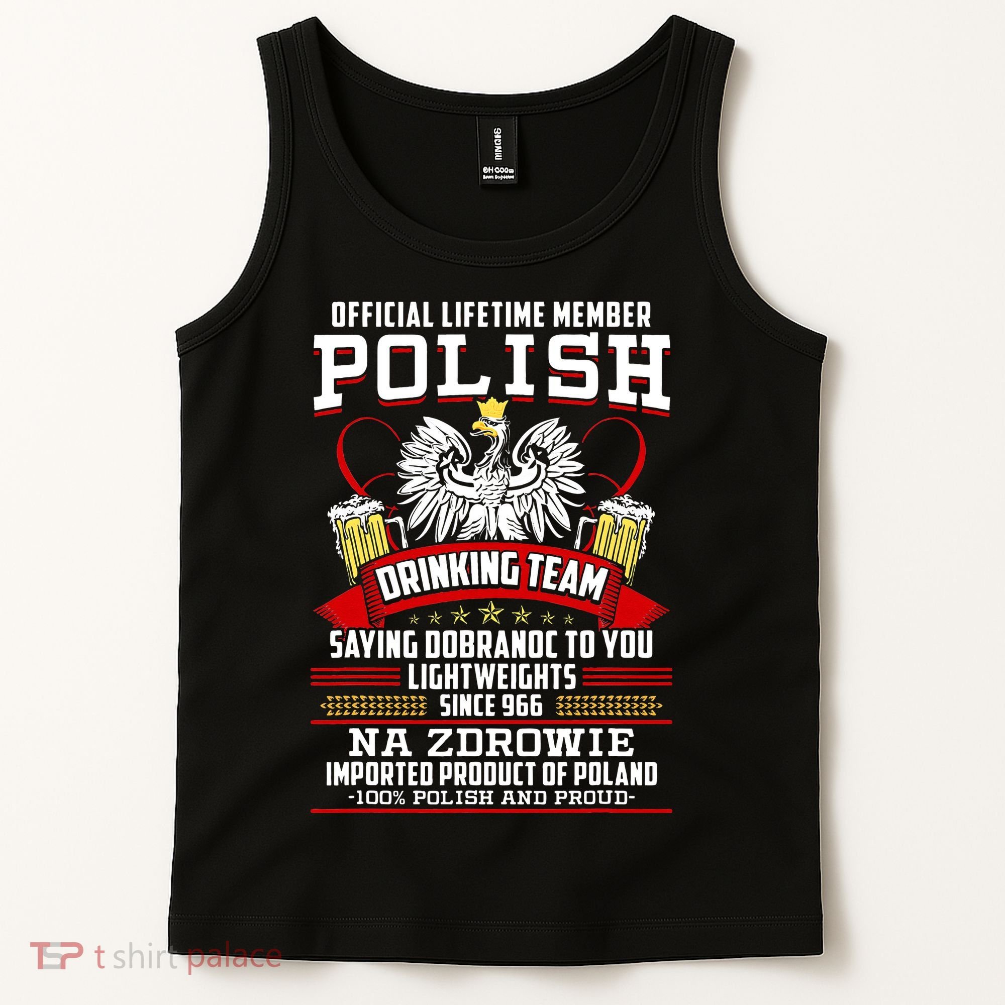 Polish Drinking Team Dobranoc Goodnight Dyngus Day Polska Tank Top