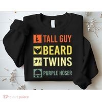 Perfect Dude Tall Guy Beard Twins Purple Hoser Dude Sweatshirt thumb 2