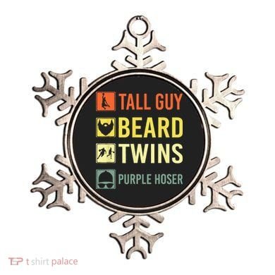 Perfect Dude Tall Guy Beard Twins Purple Hoser Dude Ornament