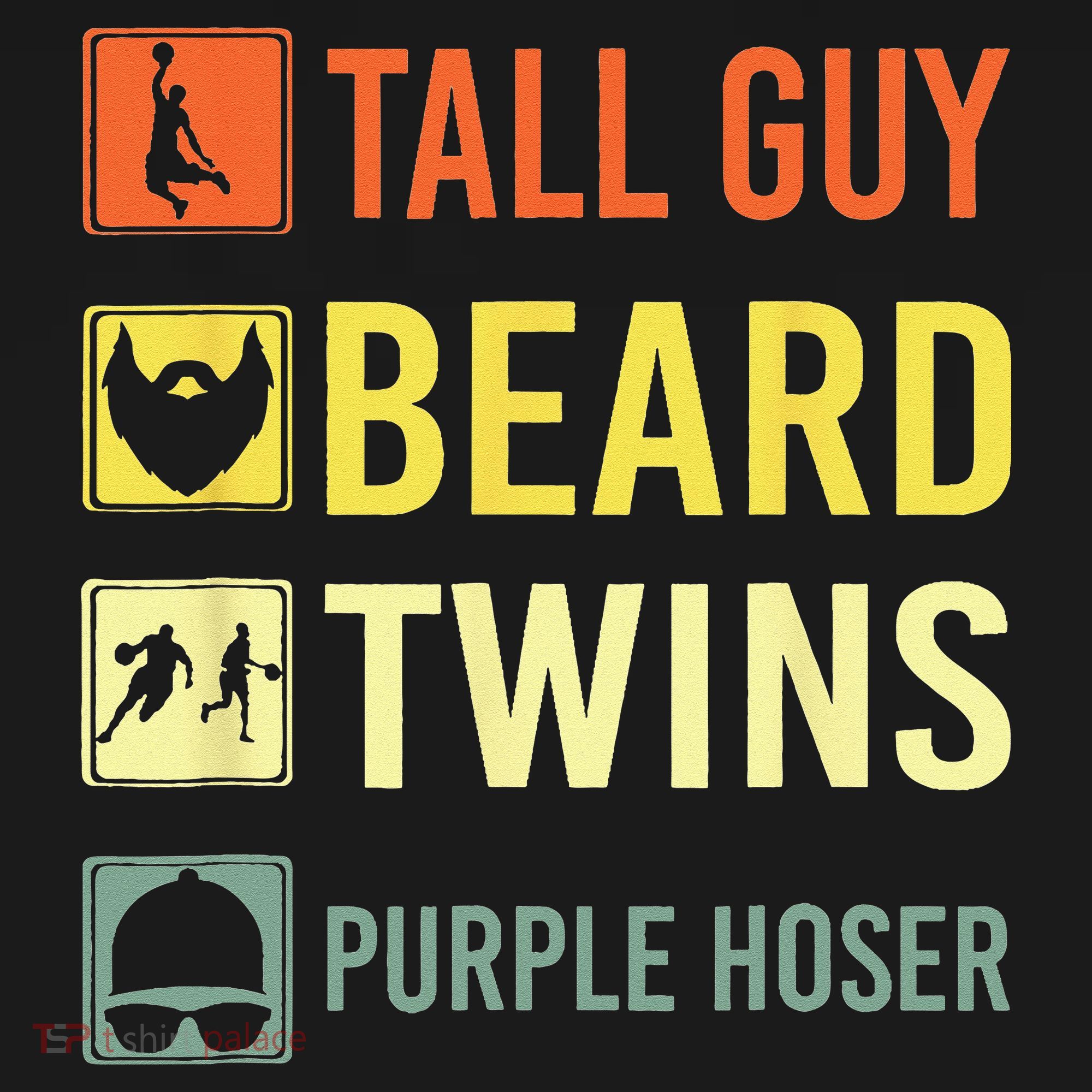 Perfect Dude Tall Guy Beard Twins Purple Hoser Dude Ornament