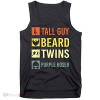 Perfect Dude Tall Guy Beard Twins Purple Hoser Dude Tank Top thumb 0