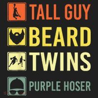 Perfect Dude Tall Guy Beard Twins Purple Hoser Dude Golf Towel thumb 3