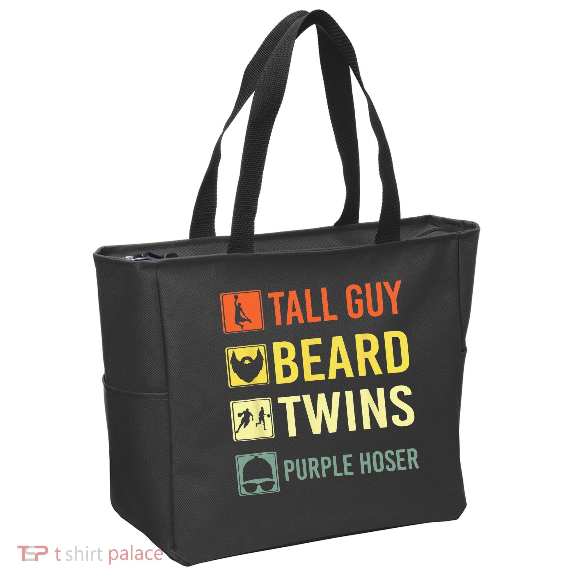 Perfect Dude Tall Guy Beard Twins Purple Hoser Dude Tote Bag