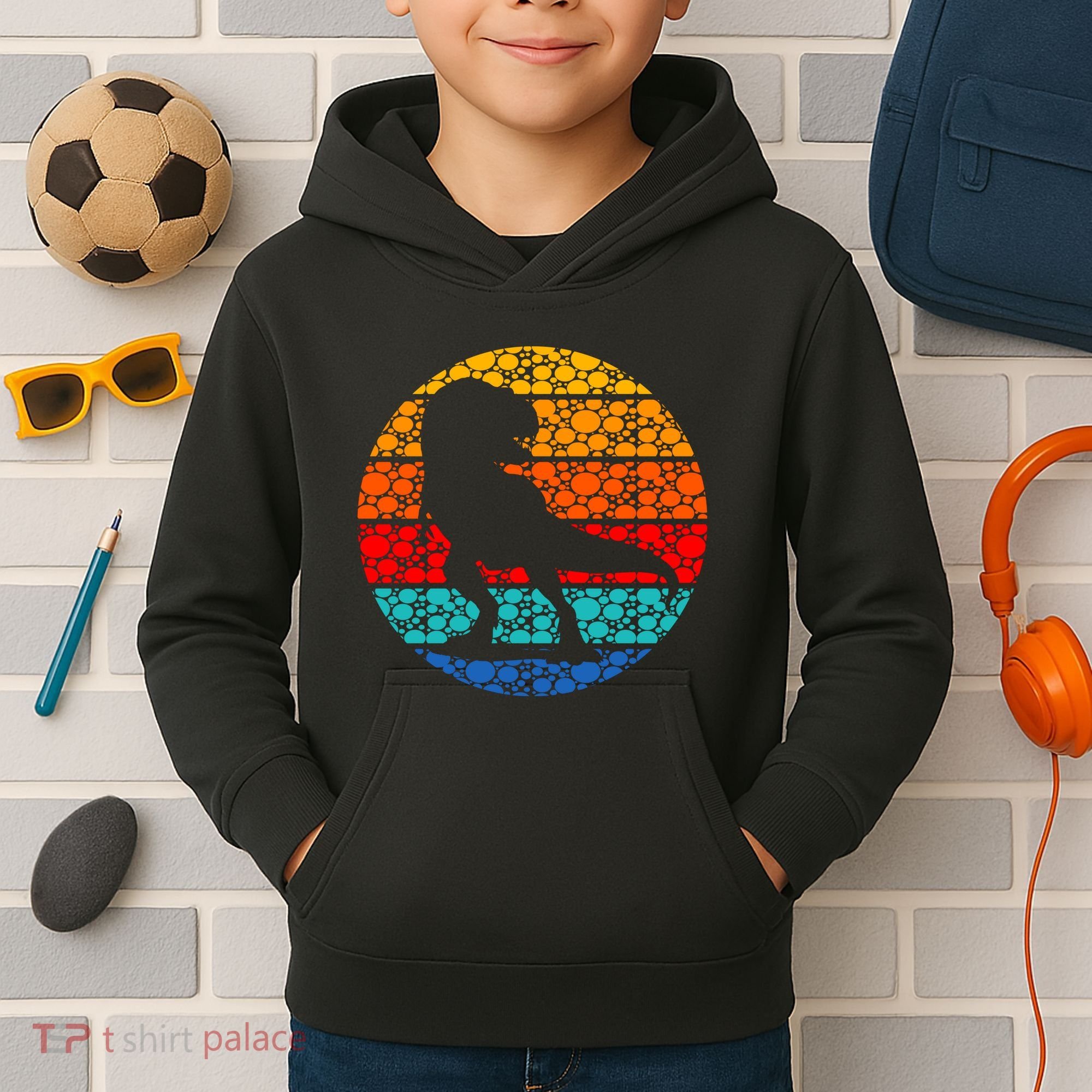 Polka Dots Trex International Dot Day Kids Hoodie
