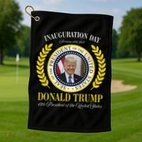 President Donald Trump Inauguration Day 2025 Memorabilia Gift Golf Towel thumb 1
