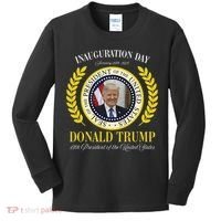 President Donald Trump Inauguration Day 2025 Memorabilia Gift Kids Long Sleeve Shirt thumb 0