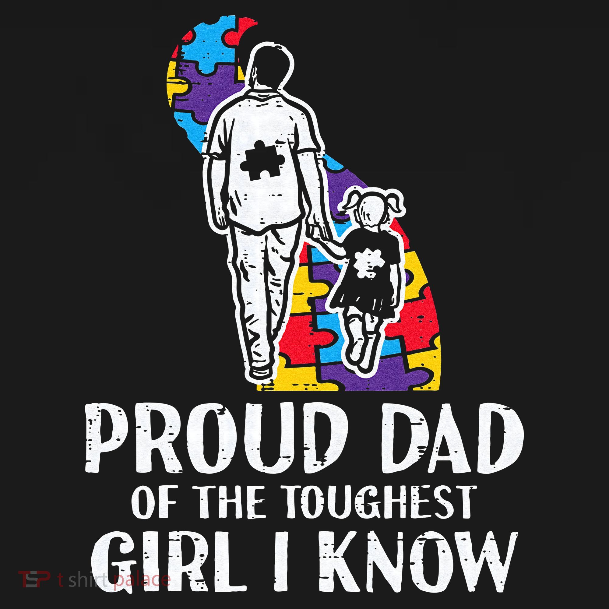 Proud Dad Toughest Autism Awareness Daddy Papa Apron