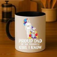 Proud Dad Toughest Autism Awareness Daddy Papa Coffee Mug thumb 4