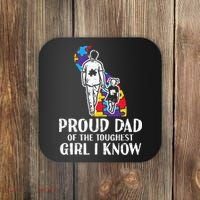 Proud Dad Toughest Autism Awareness Daddy Papa Coaster thumb 0