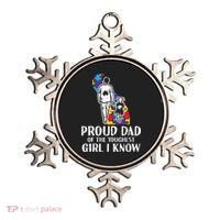 Proud Dad Toughest Autism Awareness Daddy Papa Ornament thumb 0
