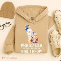 Proud Dad Toughest Autism Awareness Daddy Papa Hoodie thumb 4