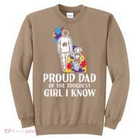 Proud Dad Toughest Autism Awareness Daddy Papa Sweatshirt thumb 0