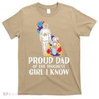 Proud Dad Toughest Autism Awareness Daddy Papa T-Shirt thumb 0
